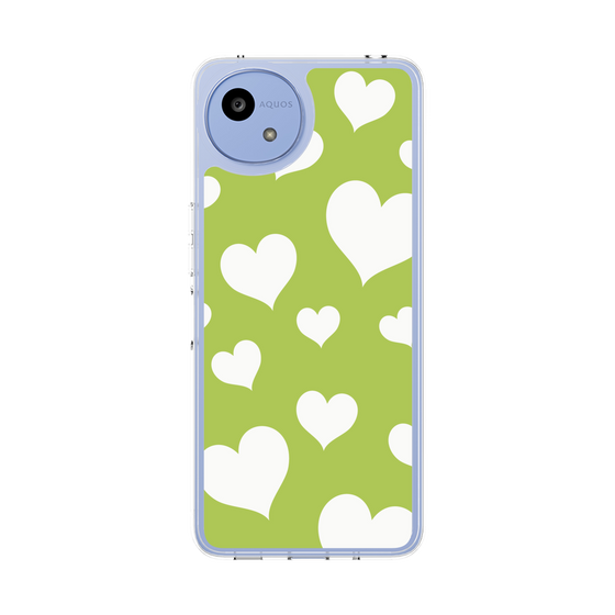 Slim Protection Case［ Dot Hearts - Green ］
