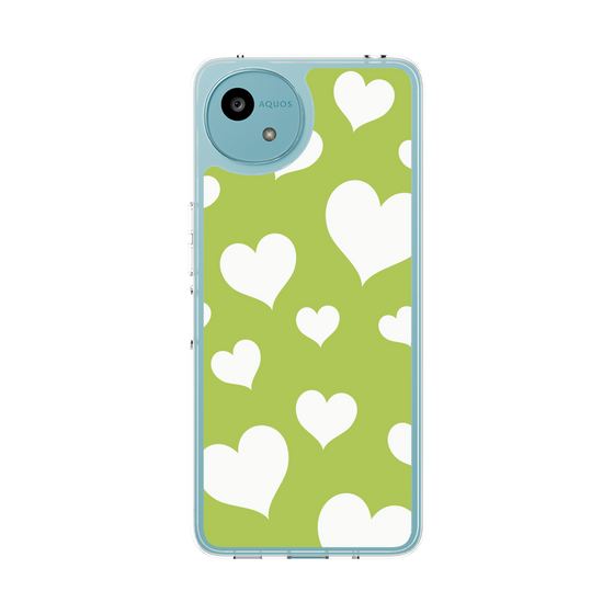 Slim Protection Case［ Dot Hearts - Green ］