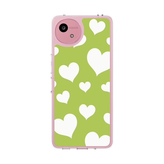 Slim Protection Case［ Dot Hearts - Green ］