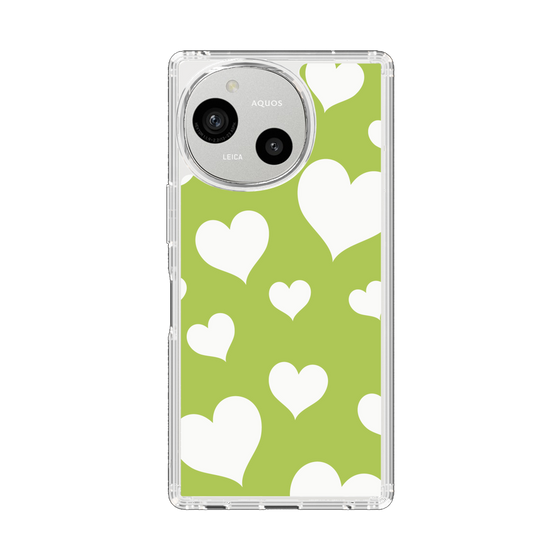 Slim Protection Case［ Dot Hearts - Green ］