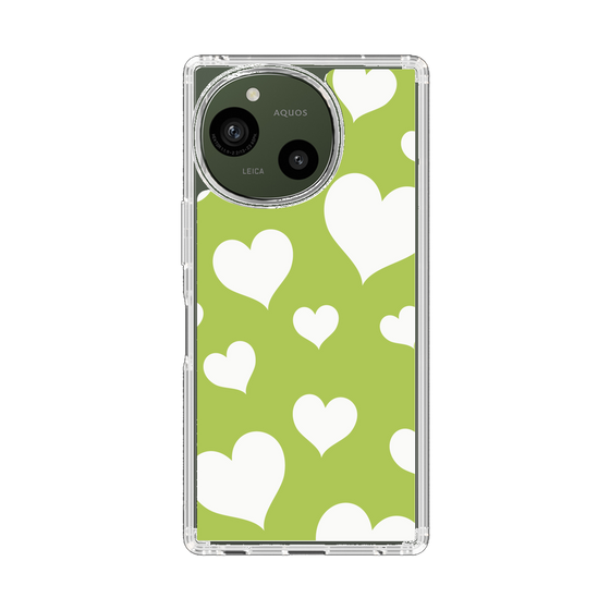 Slim Protection Case［ Dot Hearts - Green ］