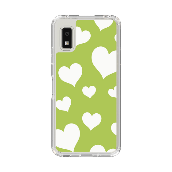 Slim Protection Case［ Dot Hearts - Green ］