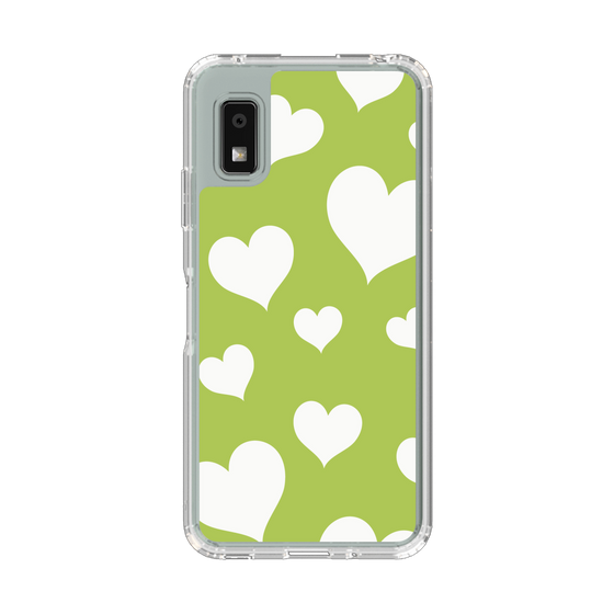 Slim Protection Case［ Dot Hearts - Green ］