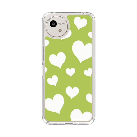 Slim Protection Case［ Dot Hearts - Green ］