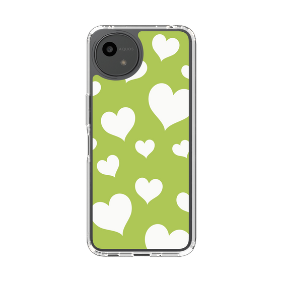 Slim Protection Case［ Dot Hearts - Green ］