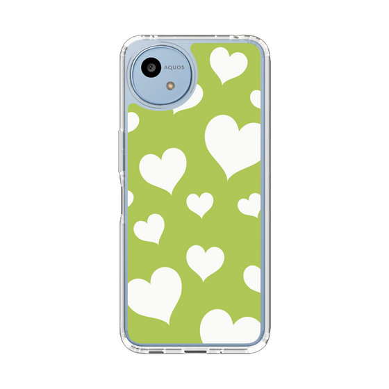 Slim Protection Case［ Dot Hearts - Green ］