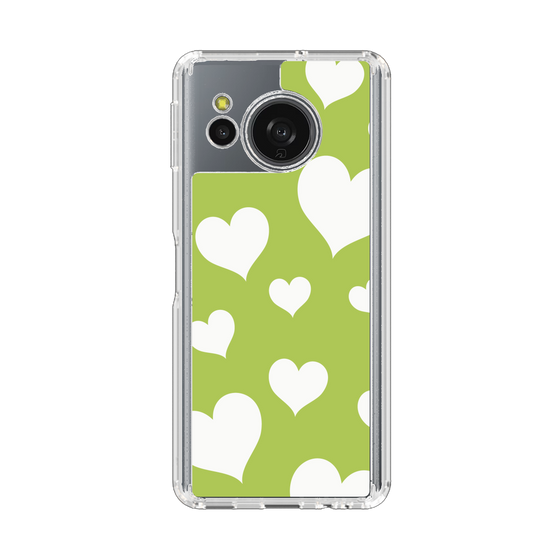 Slim Protection Case［ Dot Hearts - Green ］