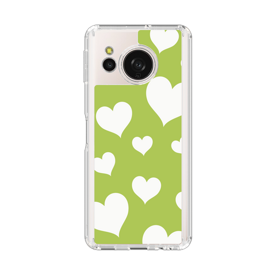 Slim Protection Case［ Dot Hearts - Green ］