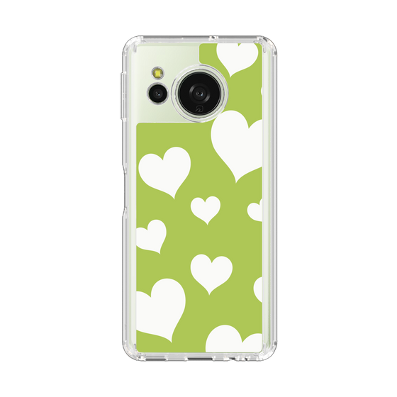 Slim Protection Case［ Dot Hearts - Green ］