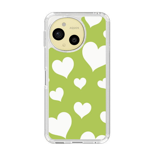 Slim Protection Case［ Dot Hearts - Green ］