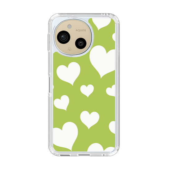 Slim Protection Case［ Dot Hearts - Green ］