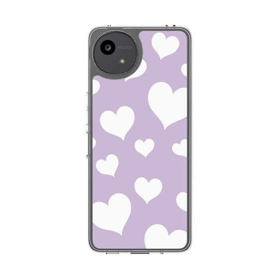 Slim Protection Case［ Dot Hearts - Purple ］