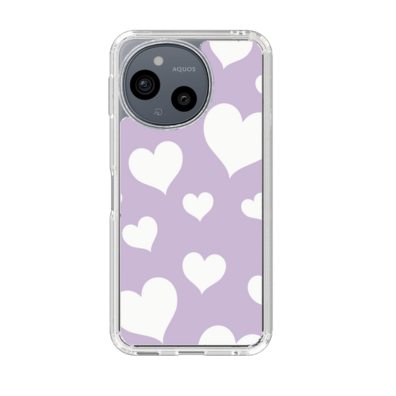 Slim Protection Case［ Dot Hearts - Purple ］