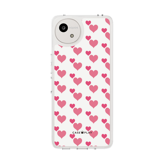 Slim Protection Case［ Stripe Hearts - Pink ］