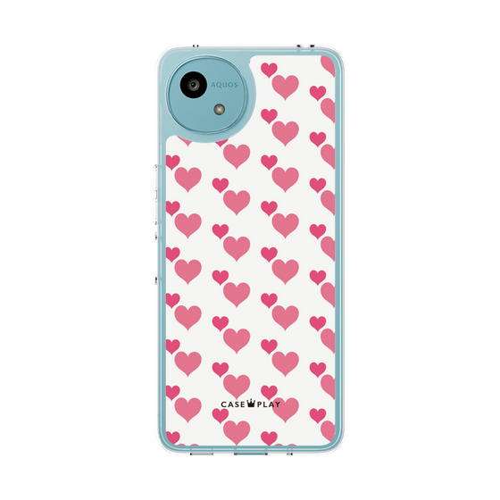 Slim Protection Case［ Stripe Hearts - Pink ］