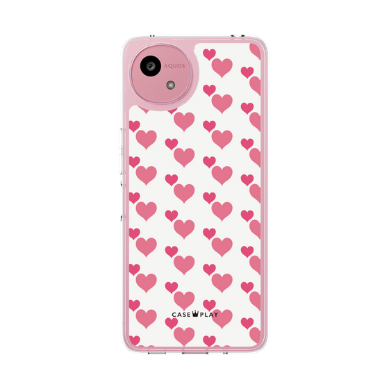 Slim Protection Case［ Stripe Hearts - Pink ］