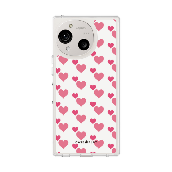 Slim Protection Case［ Stripe Hearts - Pink ］
