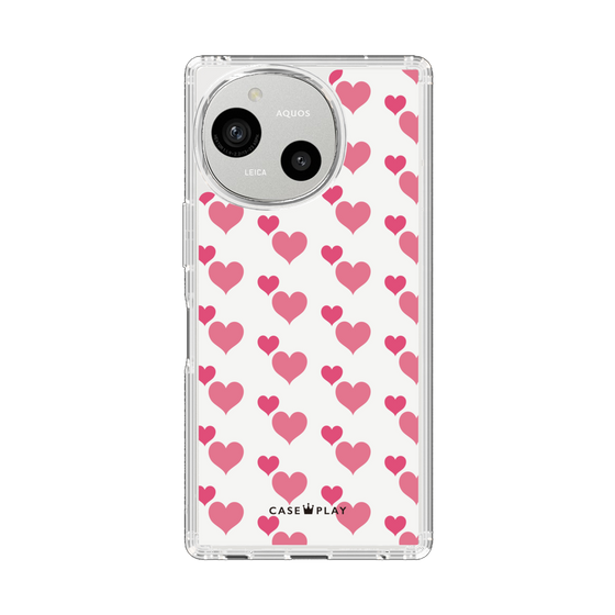 Slim Protection Case［ Stripe Hearts - Pink ］