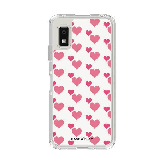 Slim Protection Case［ Stripe Hearts - Pink ］
