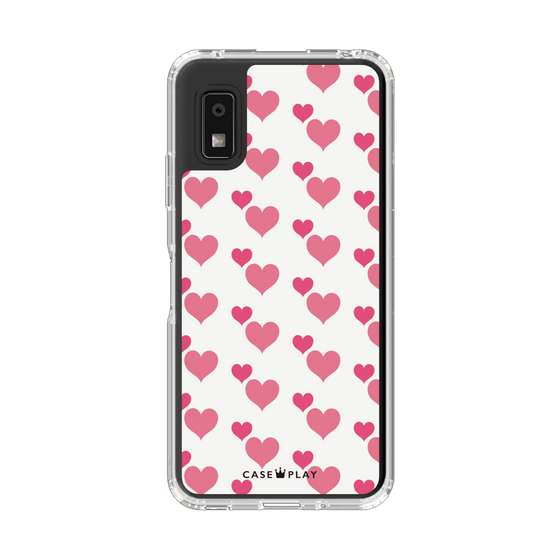 Slim Protection Case［ Stripe Hearts - Pink ］