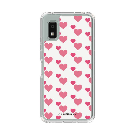 Slim Protection Case［ Stripe Hearts - Pink ］