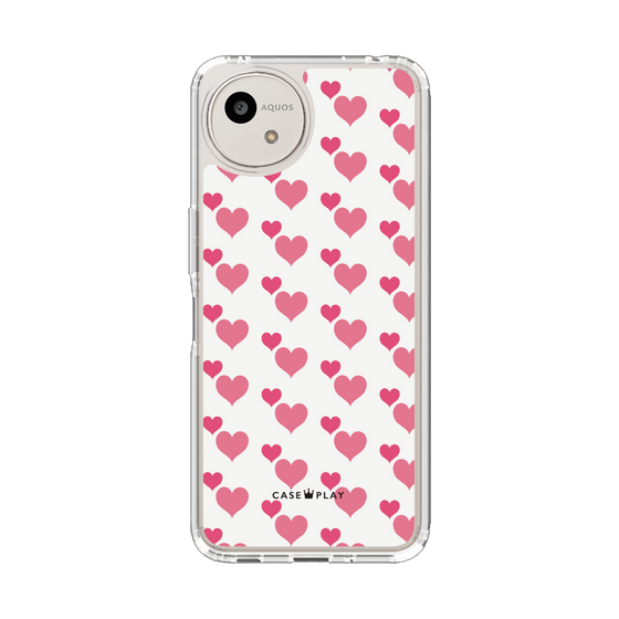 Slim Protection Case［ Stripe Hearts - Pink ］
