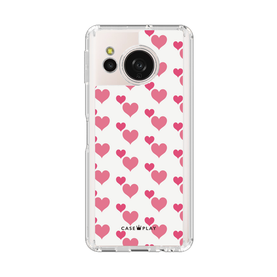 Slim Protection Case［ Stripe Hearts - Pink ］