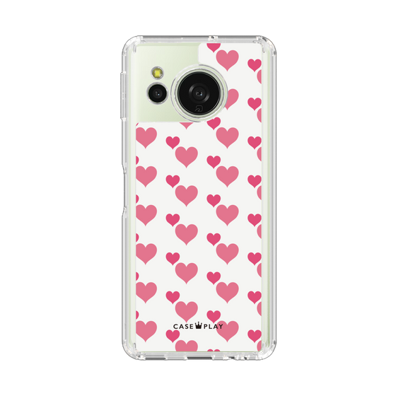 Slim Protection Case［ Stripe Hearts - Pink ］