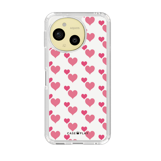 Slim Protection Case［ Stripe Hearts - Pink ］
