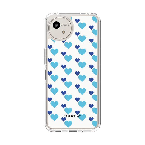 Slim Protection Case［ Stripe Hearts - Blue ］