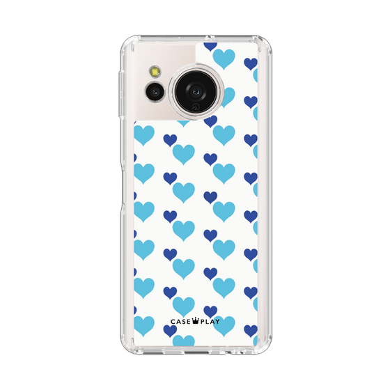 Slim Protection Case［ Stripe Hearts - Blue ］