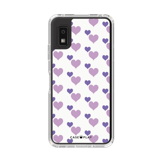 Slim Protection Case［ Stripe Hearts - Purple ］