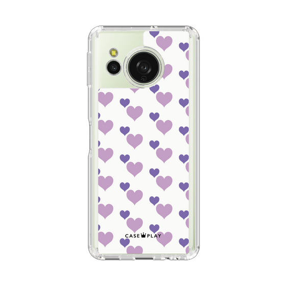Slim Protection Case［ Stripe Hearts - Purple ］