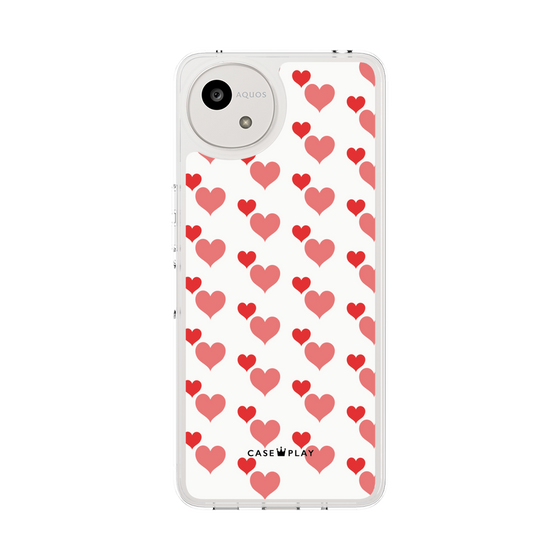Slim Protection Case［ Stripe Hearts - Red ］