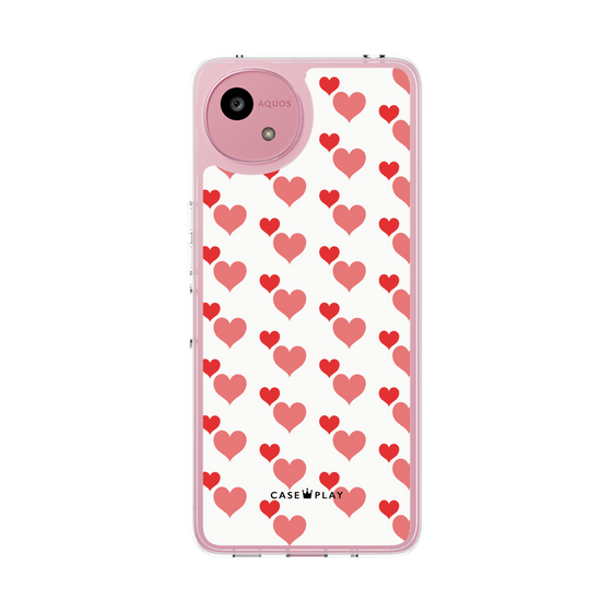 Slim Protection Case［ Stripe Hearts - Red ］