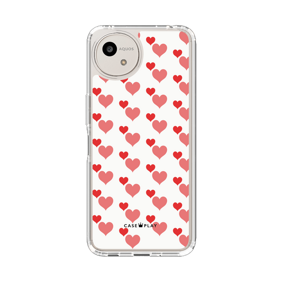 Slim Protection Case［ Stripe Hearts - Red ］