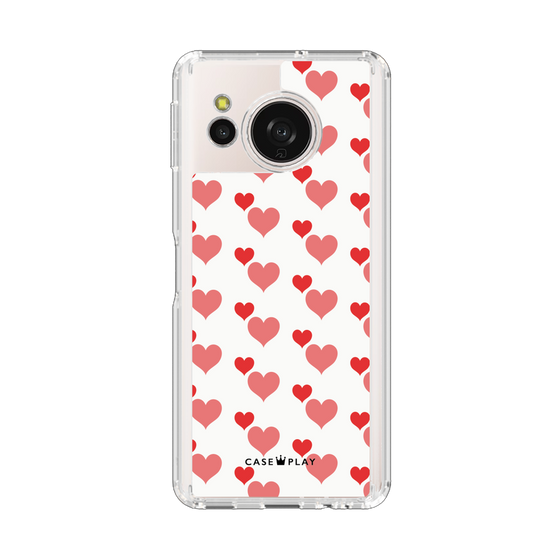 Slim Protection Case［ Stripe Hearts - Red ］