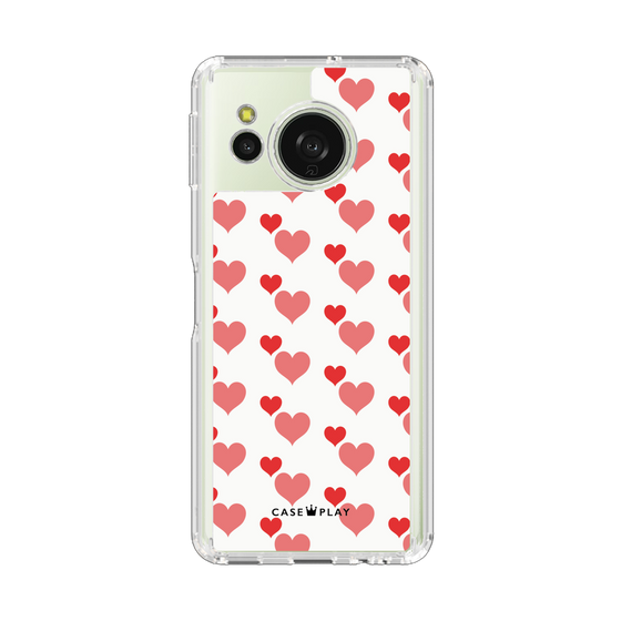 Slim Protection Case［ Stripe Hearts - Red ］