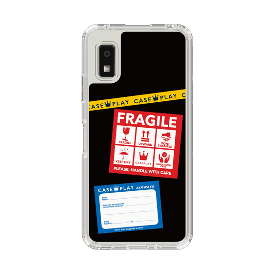 Slim Protection Case［ FRAGILE Stickers - Black ］
