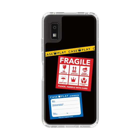 Slim Protection Case［ FRAGILE Stickers - Black ］