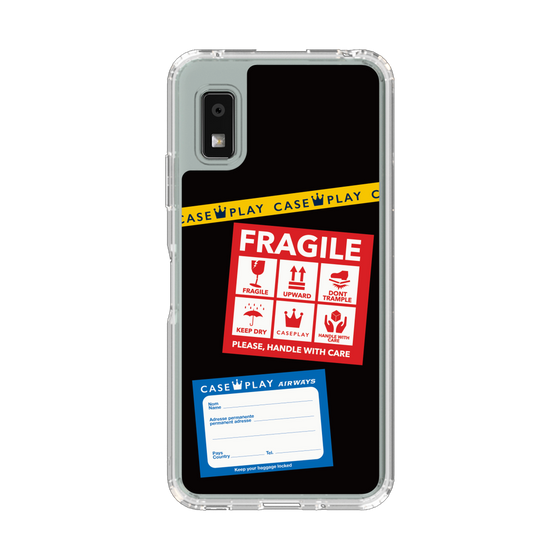 Slim Protection Case［ FRAGILE Stickers - Black ］