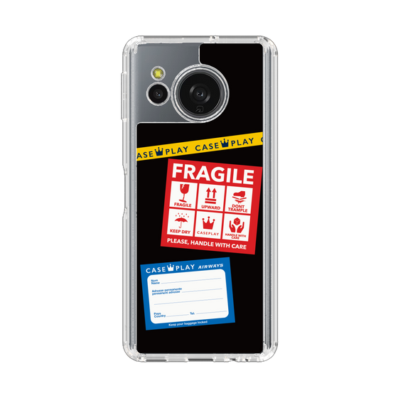 Slim Protection Case［ FRAGILE Stickers - Black ］