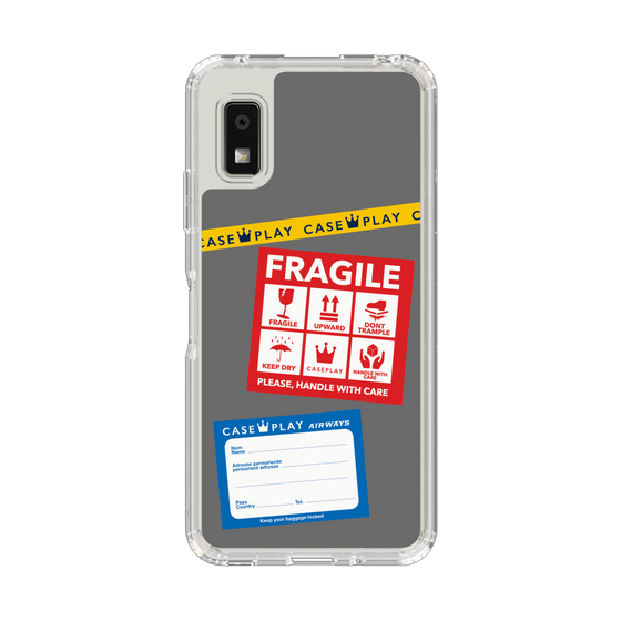 Slim Protection Case［ FRAGILE Stickers - Gray ］