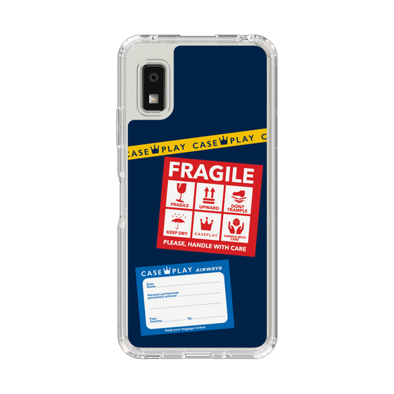 Slim Protection Case［ FRAGILE Stickers - Navy ］