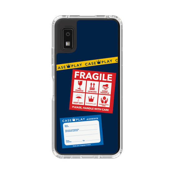 Slim Protection Case［ FRAGILE Stickers - Navy ］