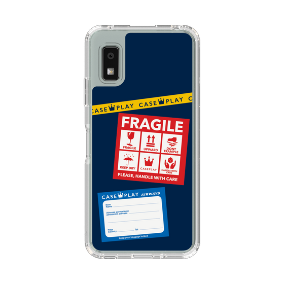 Slim Protection Case［ FRAGILE Stickers - Navy ］
