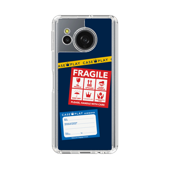 Slim Protection Case［ FRAGILE Stickers - Navy ］