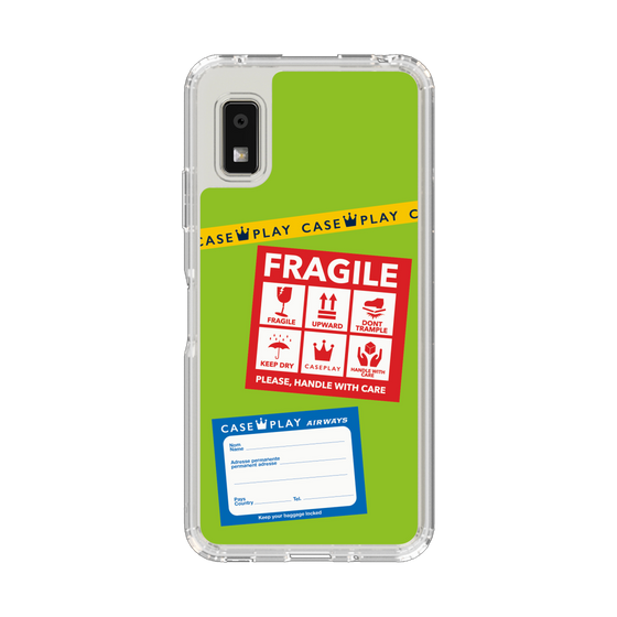 Slim Protection Case［ FRAGILE Stickers - Green ］