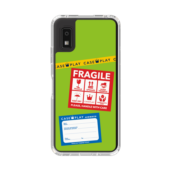 Slim Protection Case［ FRAGILE Stickers - Green ］
