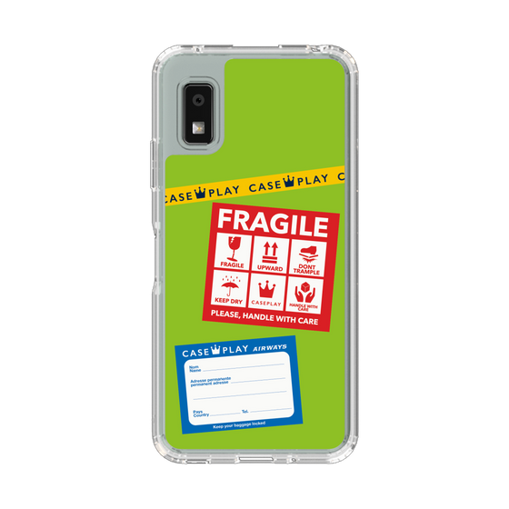 Slim Protection Case［ FRAGILE Stickers - Green ］